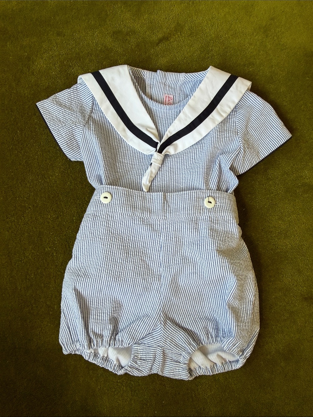 La Coqueta Nautical Baby Sail Romper 12 months